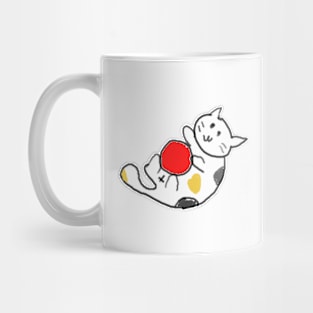 Catto Playing Ball Doodle Mug